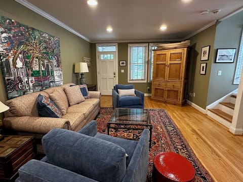 New living room furniture including comfortable sofa bed for extra guests!