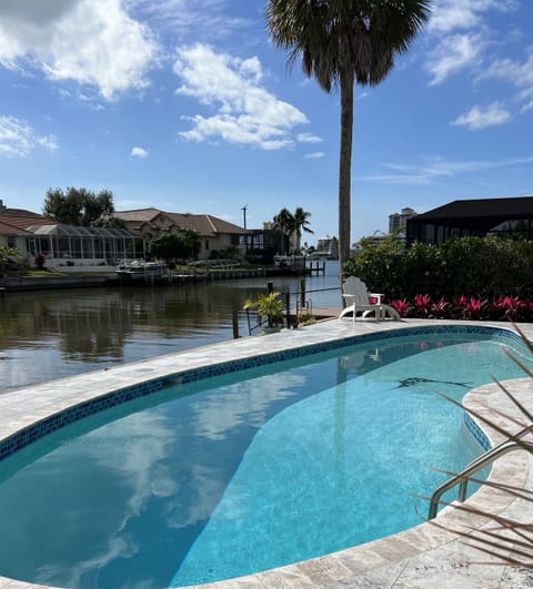 Large pool with heater
