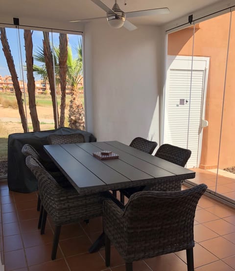 Outside Terrace. Glassed in for winter nights or can be fully opened 