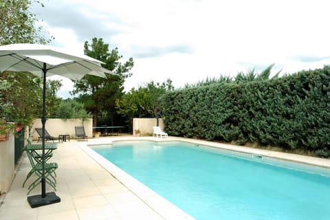 Sun loungers at poolside