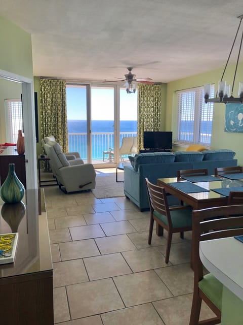 View through condo to the Gulf