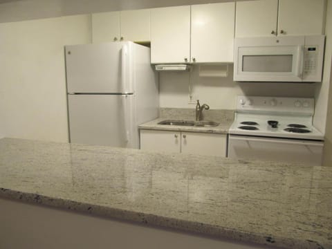 Kitchen with new granite counter tops