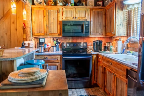 Cabinets  Jeffrey BillyJanice and I made  from old bead board and chestnut. 
