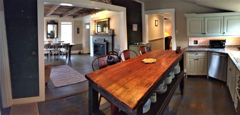 Kicthen with open floor plan; large island with bar stool seating