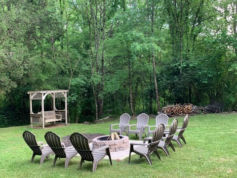 Relax by our seasonal creek and firepit area