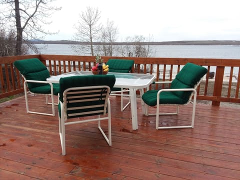 View from the deck to the Northwest .