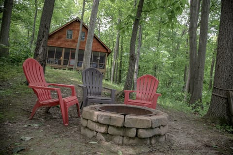 The best stories are told around the fire pit. Firewood stored under porch.