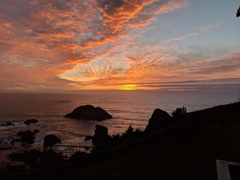 Sunset off the balcony.