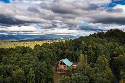 Ariel view of property