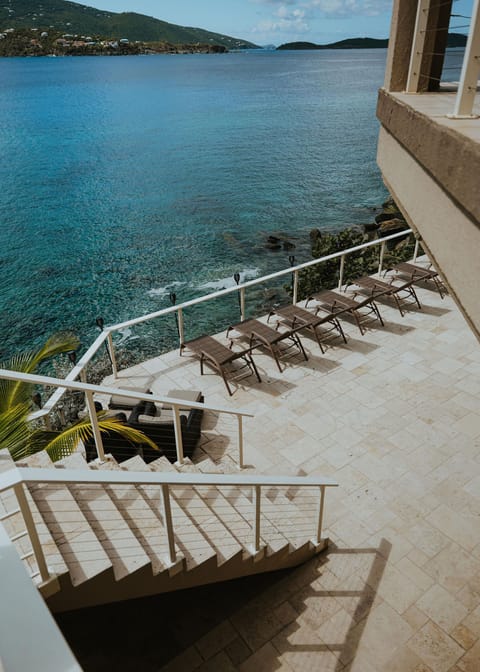 Stairs to lower deck