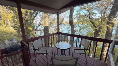 Lakeside balcony off the porch