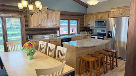 Dining area and kitchen
