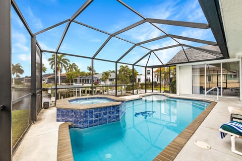 Enjoy the electric-heated pool and spa