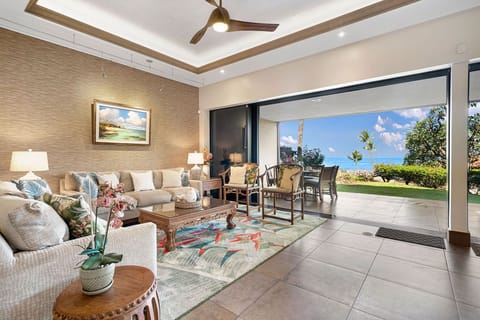 Relax in oceanfront luxury with beach views, sunsets, and breezy lanai mornings.