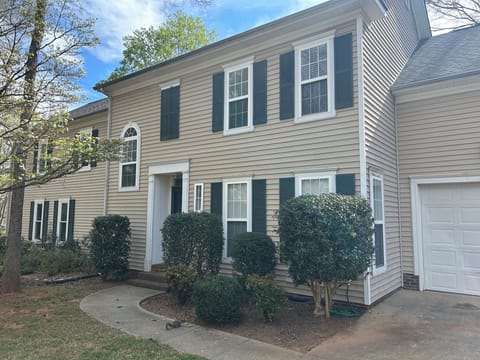 Front view of townhome