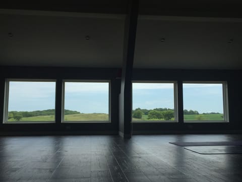 Wonderful views from the yoga loft - 360 degrees of windows