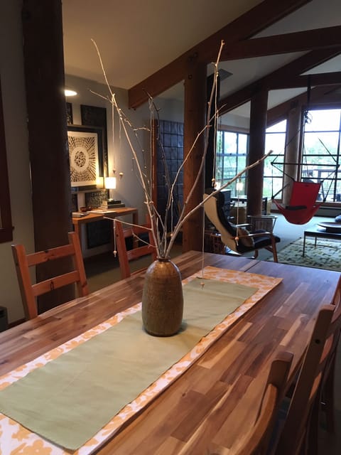 The home has an open floor plan  w/2 private bedrooms & loft areas for sleeping