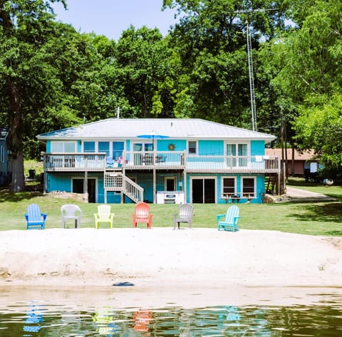New house color. Not shown - new bright/fun poly Adirondack beach chairs.