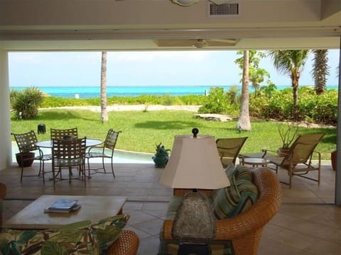 Ocean view from living room and kitchen