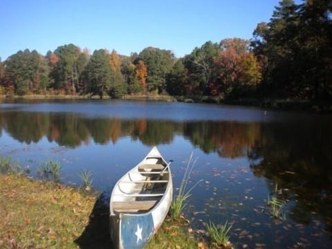 Beautiful stocked 4 acre pond behind Pine Grove Cottage.