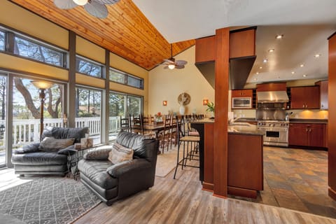 Kitchen and dining area seats 16 total