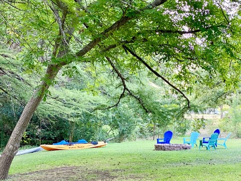 Sparkling Frio - Lots of lawn beside the river.
