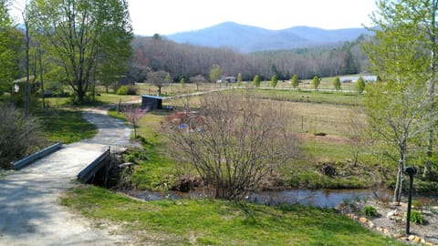 Mountain views at Maggie's Farm with Creek running through the whole property.