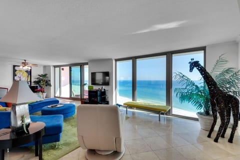 Penthouse is furnished with a modern touch and quality home furnishings.