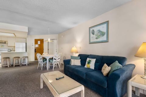 Living room, dining area and kitchen are spacious and open to one another.