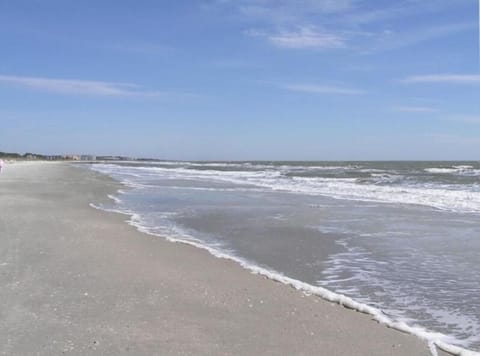 Beach in front of Hilton Head Resort is as nice as any on the Island