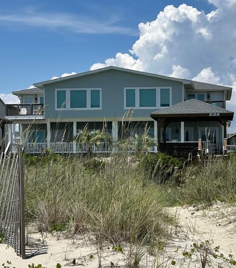 Our duplex from the beach. EACH SIDE - 5 bedrooms, 5 baths, 2500 square feet.