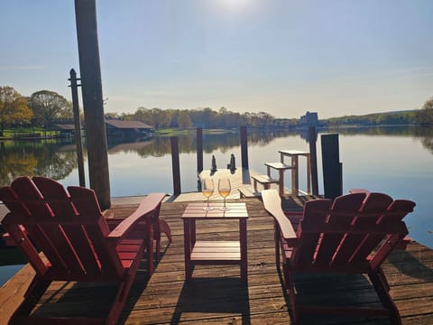 This could be you relaxing on the dock, enjoying the view and serenity.