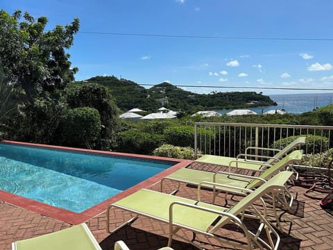 The pool and sundeck are very private and enjoy all day sun