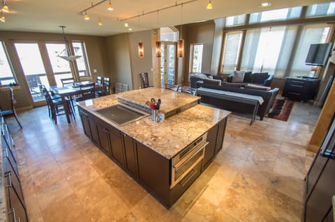 Kitchen w large island for gathering