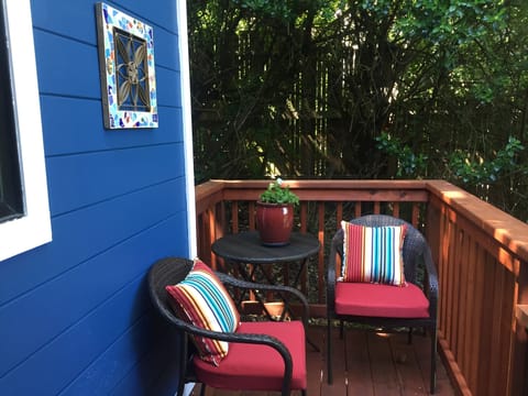 Balcony outside front door