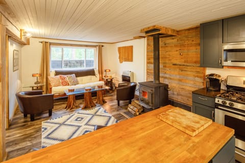 Relax by the Wood Stove.  A cold day is simply better by the fire.