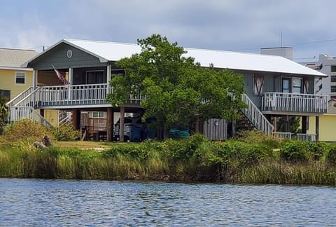 View of house from canal lagoon.  