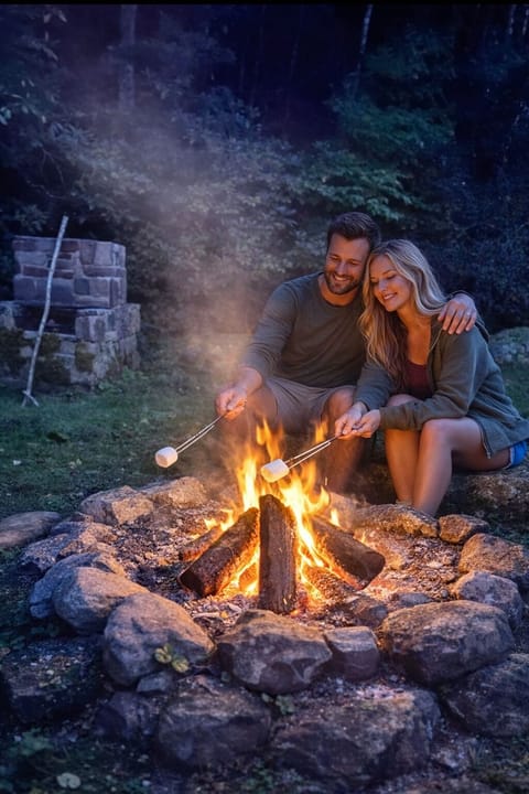 Evenings by the fire — stories, s’mores, and stargazing.