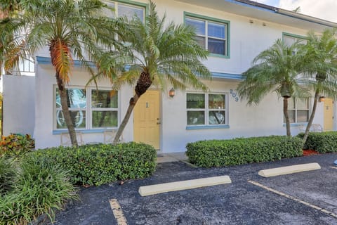Front entry with complimentary parking spaces