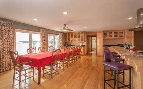 This table is bigger than it looks!  Seats 14 comfortably!