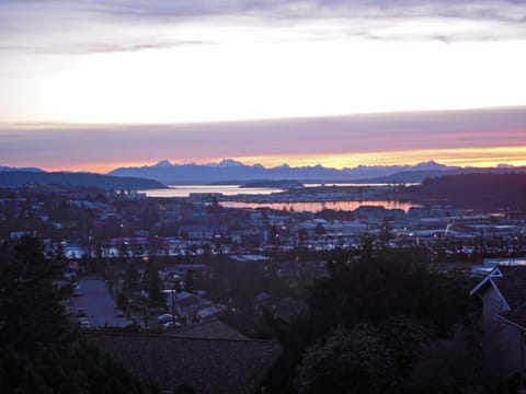 Early AM sunrise view from the main level deck