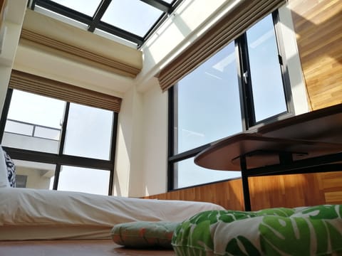 Senior Quadruple Room | Desk, blackout drapes, free WiFi, bed sheets