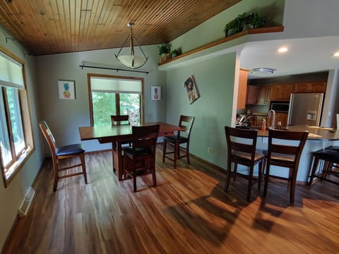 Dining room and part of the kitchen...
