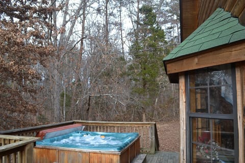 outside hot tub