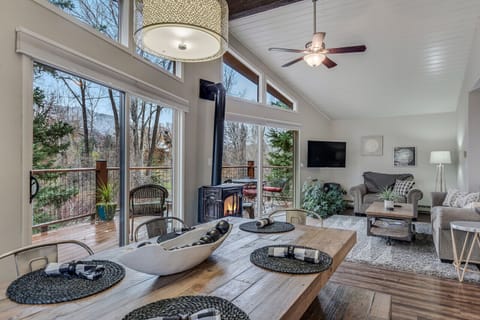Enjoy views of the creek and outdoors while enjoying your morning coffee