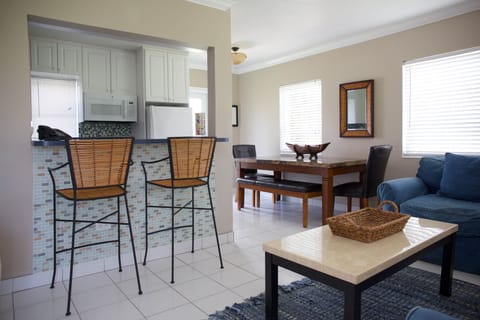 View into villa from front doorway