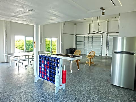 Huge Downstairs Game Space with Half Bathroom