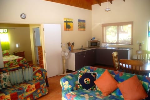 Kitchen in the background