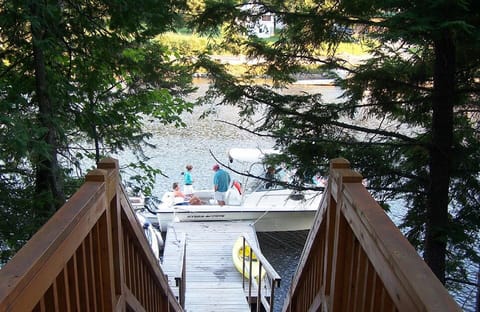 Stairs leading to private dock