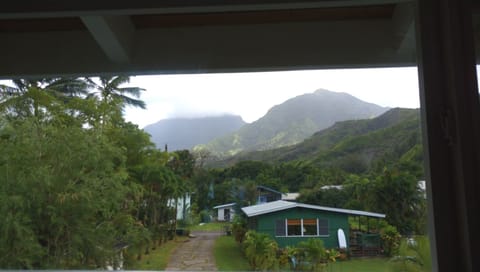 KN bed view - The south facing views are of the Hanalei mountains.